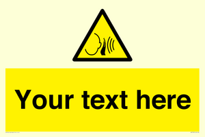 Custom warning sudden loud noise